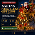 🎄🎅✨ 2026 New Santa’s Flying Sleigh Gift Cascade – Solar Christmas Garden Light